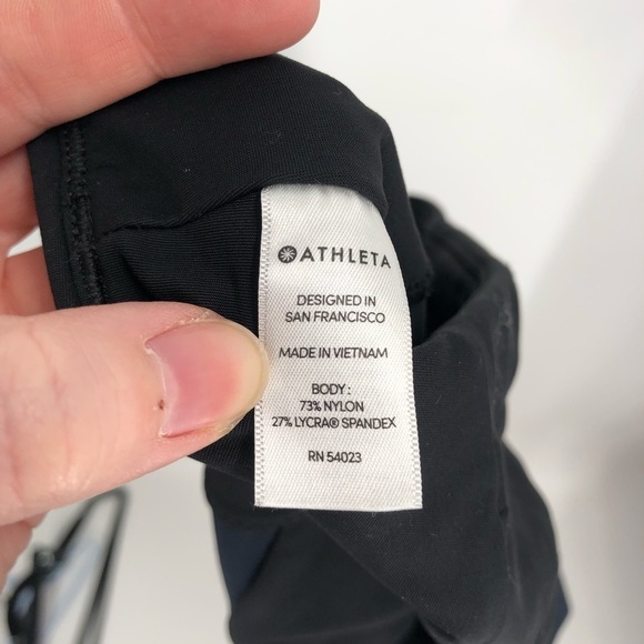 ATHLETA Stellar Tight Legging Black Navy Blue XS Zipper Pockets 77262 870815-05 - Picture 8 of 9